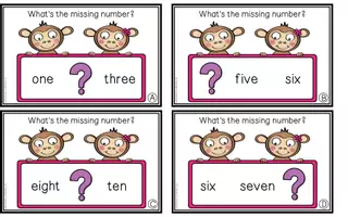 Vorschau - Stationenlernen - Numbers 0-10 & 11-20 - Missing Number Task Cards - Seite 2