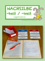 Vorschau - Aufgabenkarten - Nachsilbe „-heit“ oder „-keit“: aus Adjektive werden Nomen - Deckblatt