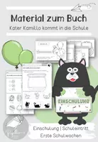 Vorschau - Arbeitsblätter - Unterrichtsmaterial zum Buch: Kater Kamillo kommt in die Schule | Einschulung - Deckblatt