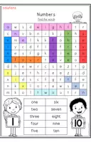 Vorschau - Arbeitsblätter - Numbers 1-20 - Word Searches - Seite 3