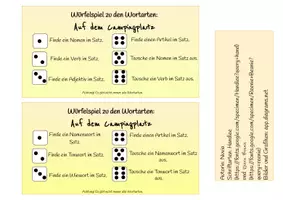 Vorschau - Spiele - Würfelspiel - Wortarten - Auf dem Campingplatz - Seite 2