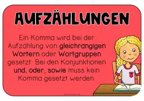 Vorschau - Poster - Merkplakat / Merkposter zu den Kommaregeln - Seite 3