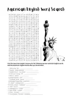 Vorschau - Arbeitsblätter - American English Word Search Suchsel (mit Lösung) - Deckblatt