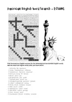 Vorschau - Arbeitsblätter - American English Word Search Suchsel (mit Lösung) - Seite 1
