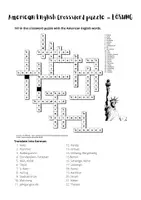 Vorschau - Arbeitsblätter - American English Crossword puzzle (mit Lösung) - Seite 1