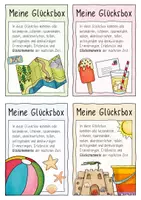Vorschau - Mal- und Bastelvorlagen - Glücksbox / Erinnerungsbox - Beschriftung - Seite 1