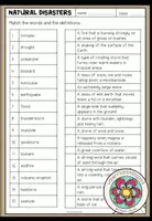 Vorschau - Arbeitsblätter - NATURAL DISASTERS - Vocabulary Work (Worksheet) - Deckblatt