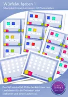 Vorschau - Spiele - Würfelaufgaben: Kleine Kartei für den Anfangsunterricht in Mathematik - Deckblatt