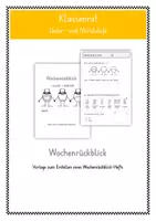 Vorschau - Arbeitsblätter - Wochenrückblick, Reflexion vergangene Woche (editierbar) - Deckblatt