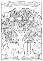 Vorschau - Arbeitsblätter - Unser Glücksbaum - Kooperatives Poster (Grundschule / Sek 1 Gemeinschaftsbild) - Seite 3