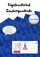 Vorschau - Präsentationen/Tafelbilder - Tafelmaterial + Wortspeicher zu Zauberquadraten - Deckblatt