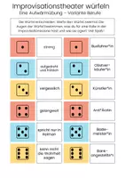 Vorschau - Arbeitsblätter - Improvisation Theater Darstellendes Spiel Würfeln Spiel Berufe - Deckblatt