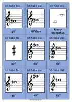 Vorschau - Stationenlernen - Notenlesen Violinschlüssel mit Kreuz - Lesespiel - Seite 3