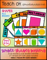 Vista previa - Unidades / Secuencias / Situaciones de Aprendizaje - How I Teach My Kids Series SIMPLE SHAPES POSTERS - Portada
