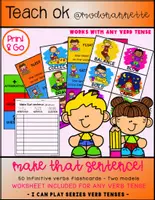 Vista previa - Hojas de trabajo - I Can Play Series Verbs Make That Sentence (Any tense) - Portada