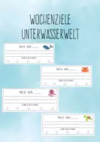 Vorschau - Anderer Materialtyp - Wochenziele Unterwasserwelt - Deckblatt