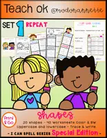 Vista previa - Hojas de trabajo - I Can Spell SHAPES SPECIAL EDITION SET 1 REPETITION - Portada