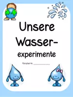 Vorschau - Arbeitsblätter - Wasser - 3 einfache Experimente - Deckblatt