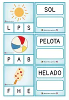 Vista previa - Unidades / Secuencias / Situaciones de Aprendizaje - Tarjetas de Lectura y Escritura - Vocabulario del VERANO - página 2