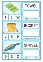 Vista previa - Unidades / Secuencias / Situaciones de Aprendizaje - Reading and Writing cards (SUMMER Vocabulary) - In English - página 3