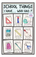 Vorschau - Spiele - School Things - I have... Who has...? - Deckblatt