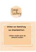 Vorschau - selbst erstellte Cliparts/Grafiken - Sticker zur Gestaltung von Arbeitsblättern - Deckblatt