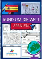 Vorschau - Arbeitsblätter - Rund um die Welt: SPANIEN - Deckblatt