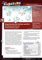 Vorschau - Stundenentwürfe - Materialpaket - Experimente mit Schnee und Eis - Deckblatt