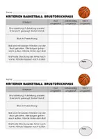 Vorschau - Merkblätter - Feedbackkarten: Basketball - Passen - Seite 1