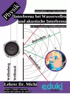 Vorschau - Arbeitsblätter - Interferenz von Wasserwellen in der Wellenwanne und akustische Interferenz (+Lösung) - Deckblatt