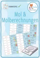 Vorschau - Stationenlernen - Mol und Molberechnungen – Domino Spiel - Deckblatt