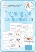 Vorschau - Spiele - Trennung von Stoffgemischen– Zuordnungsaktivität - Deckblatt
