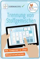 Vorschau - Spiele - Trennung von Stoffgemischen – digitale Zuordnungsaktivität - Deckblatt