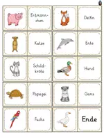 Vorschau - Anderer Materialtyp - Domino - Wörter und Sätze - Tiere - Seite 3