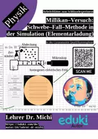 Vorschau - Arbeitsblätter - Millikan-Versuch: Schwebe-Fall-Methode in der Simulation (Elementarladung des Elektrons, +Lösung) - Deckblatt