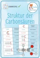 Vorschau - Spiele - Struktur der Carbonsäuren - Domino Spiel - Deckblatt