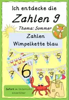 Vorschau - Poster - Zahlenwimpelkette blau Vorschule/Klasse 1 - Deckblatt
