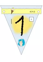 Vorschau - Poster - Zahlenwimpelkette blau Vorschule/Klasse 1 - Seite 1