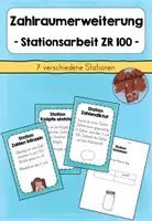 Vorschau - Arbeitsblätter - Zahlraumerweiterung Stationsarbeit im Zahlenraum bis 100 - Deckblatt