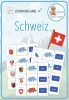 Vorschau - Spiele - Kantone der Schweiz – Zuordnungsaktivität / Paare Finden Spiel - Deckblatt