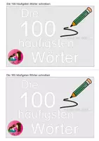 Vorschau - Arbeitsblätter - Die 100 häufigsten Wörter schreiben - Deckblatt