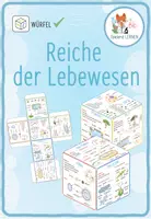 Vorschau - Mal- und Bastelvorlagen - Reiche der Lebewesen - Lernwürfel - Deckblatt