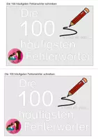 Vorschau - Arbeitsblätter - Die 100 häufigsten Fehlerwörter schreiben - Deckblatt