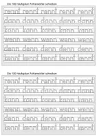 Vorschau - Arbeitsblätter - Die 100 häufigsten Fehlerwörter schreiben Nachzieh-Version - Seite 3