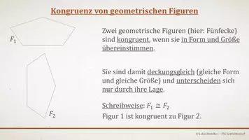 Vorschau - Präsentationen/Tafelbilder - Tafelbilder - Kongruenzsätze - Seite 1
