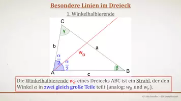 Vorschau - Präsentationen/Tafelbilder - Tafelbilder - Besondere Linien im Dreieck - Seite 1