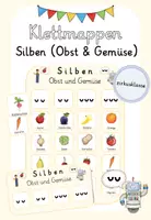 Vorschau - Stationenlernen - Klettmappe: Silben zuordnen (Obst und Gemüse) - Deckblatt