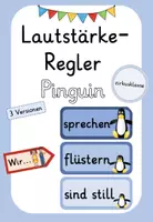 Vorschau - Poster - Lautstärkeregler zur Visualisierung der Lautstärke: Version Pinguin - Deckblatt