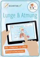 Vorschau - Arbeitsblätter - Lunge und Atmung – Digitale Beschriftungsübung für Computer & iPad - Deckblatt