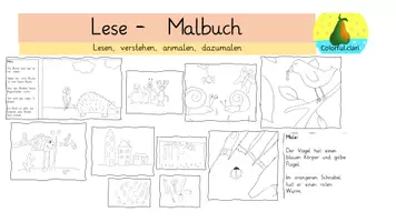 Vorschau - Mal- und Bastelvorlagen - 2 Kunstheftchen Paket - Deckblatt